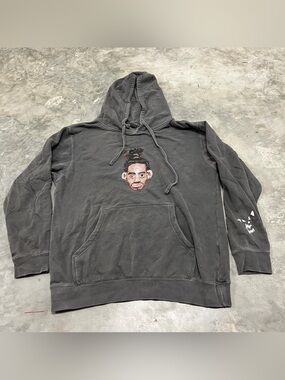 Russ There's Really a Wolf Mens Medium Graphic Hoodie Rap Merch Charcoal Gray